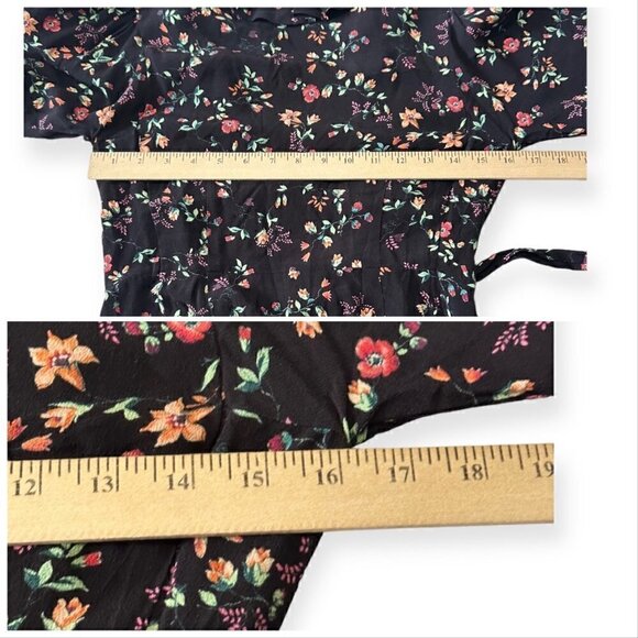 MAJE ROSALIO‎ WRAP DRESS, Size M/2, Black Floral Print, NWT - Picture 14 of 15